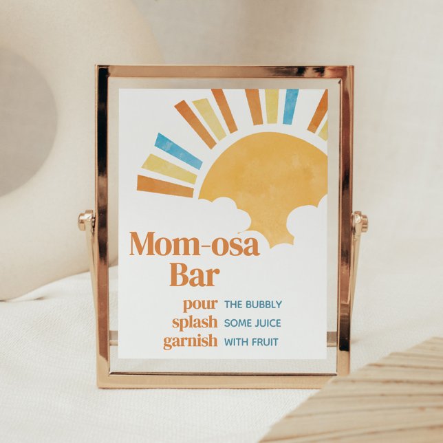Hier kommt die Son Baby Dusche Mama Osa Bar Poster (Here Comes the Son Baby Shower Mom Osa Bar)