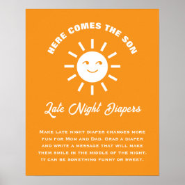 Hier kommt die Son Baby Dusche Spätabenteuer Winde Poster