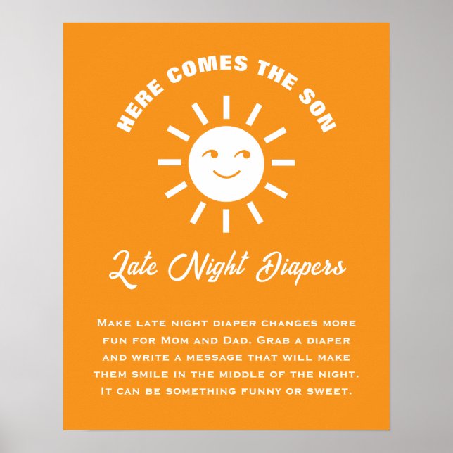 Hier kommt die Son Baby Dusche Spätabenteuer Winde Poster (Vorne)