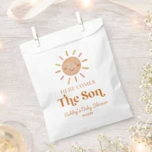 Hier kommt die Son Boho Bohemisch Retro Baby Dusch Geschenktütchen