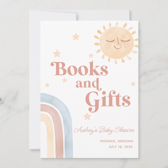 Hier kommt die Son Books + Geschenke Einladung (Vorderseite)