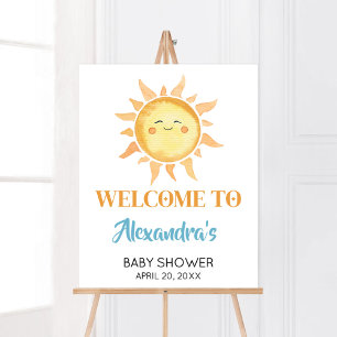 Hier kommt die Son Niedlich Sun Baby Dusche Willko Poster