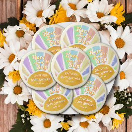 Hier kommt die Son Retro Boys Baby Dusche