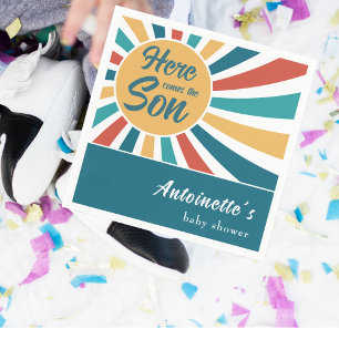 Hier kommt die Son Retro Sun Baby Dusche Serviette