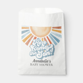 Hier kommt die Son Sunshine Boy Baby Dusche Geschenktütchen