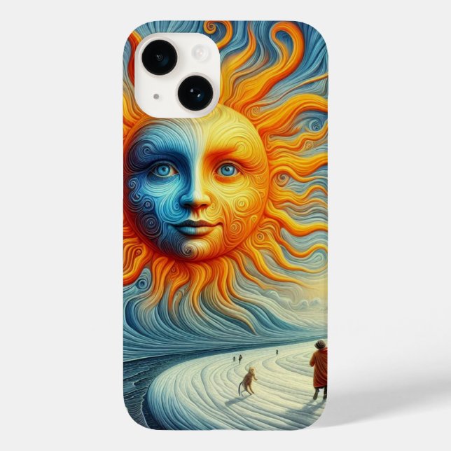 Hier kommt die Sonne - AI Art Print Case-Mate iPhone Hülle (Rückseite)
