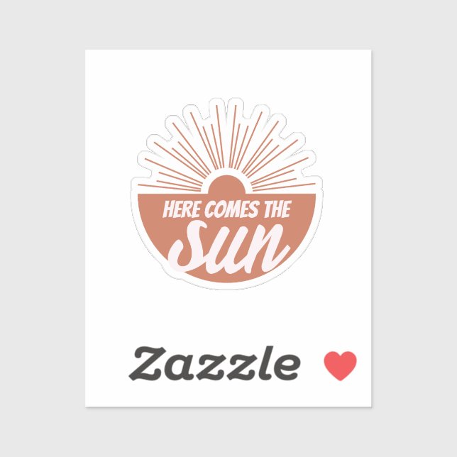 Hier kommt die Sonne Aufkleber (Blatt)