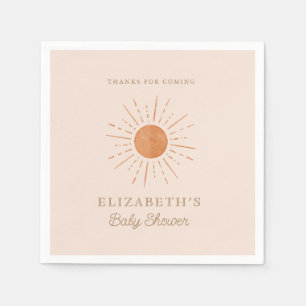 Hier kommt die Sonne Burnt Orange Sun Baby Dusche Serviette