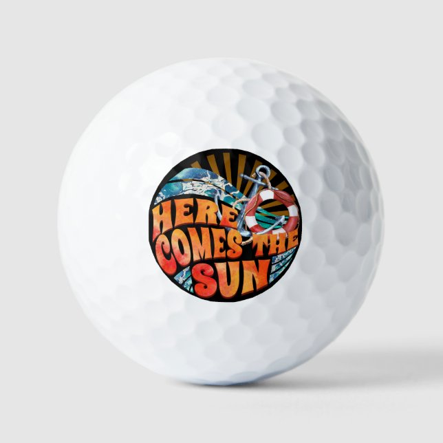 Hier kommt die Sonne Golfball (Vorderseite)