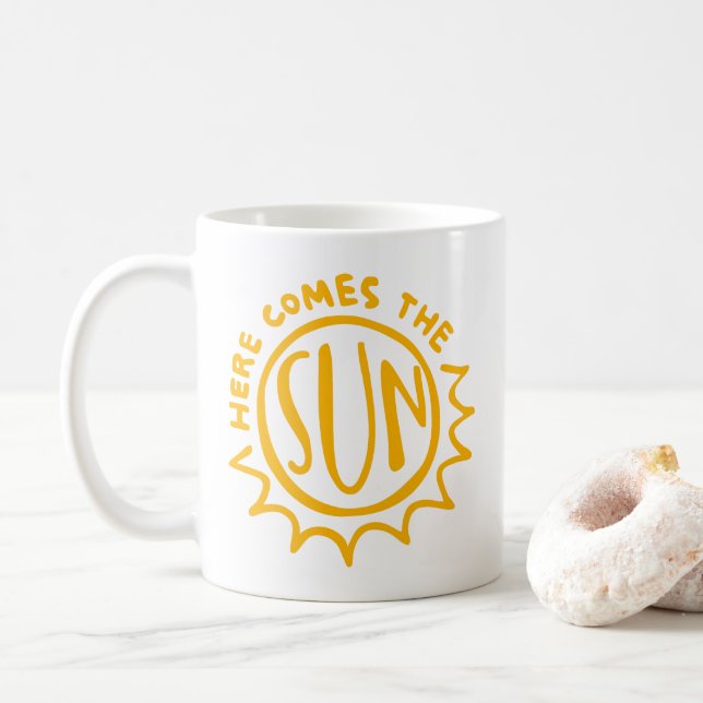 Hier kommt die Sonne Kaffeetasse (Mit Donut)