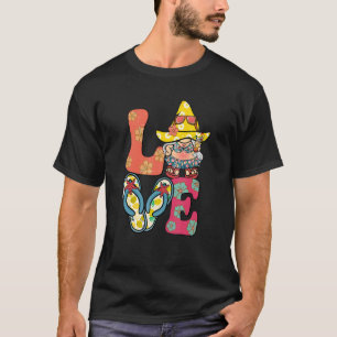 Hier kommt die Sonne Liebe Gnome Summer Retro Beac T-Shirt