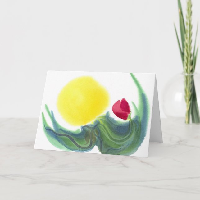 Hier kommt die Sonne (Nummer 1) Notecard Karte (Vorderseite)