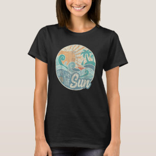 Hier kommt die Sonne Retro 60er Sommer Vintag Vaca T-Shirt
