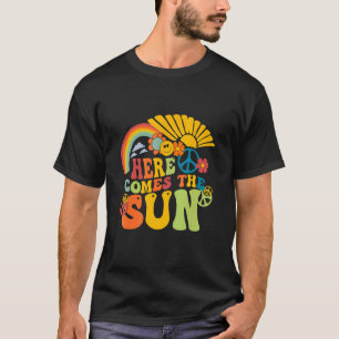 Hier kommt die Sonne Retro Summer Vibes Hippie Boh T-Shirt