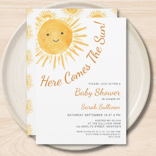 Hier kommt die Sonne Sunshine Baby Shower Einladung