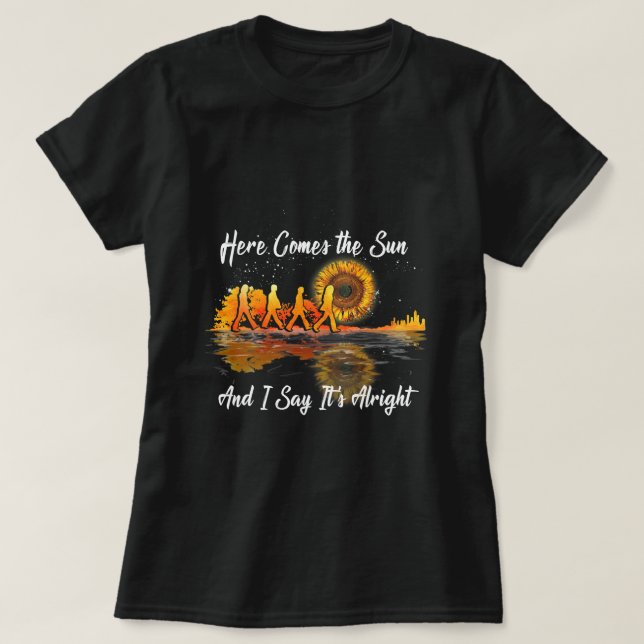 Hier kommt die Sonne und ich sage ihre richtige Gi T-Shirt (Design vorne)