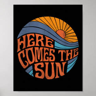 Hier kommt die Sonne Vintag Retro 60er Surf Summ Poster