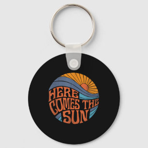 Hier kommt die Sonne Vintage Retro Sechziger Surf Schlüsselanhänger