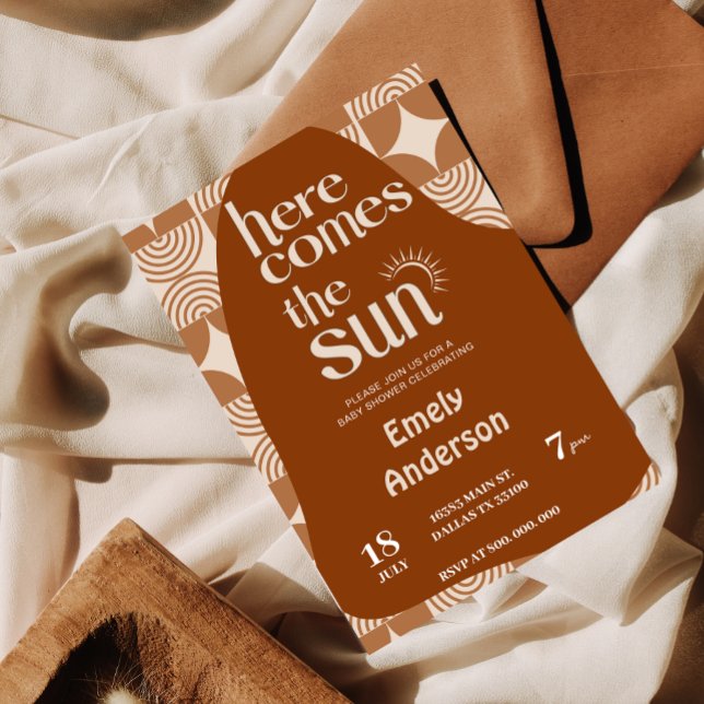 Hier kommt die Sonnen-Baby-Dusche Einladung (Von Creator hochgeladen)