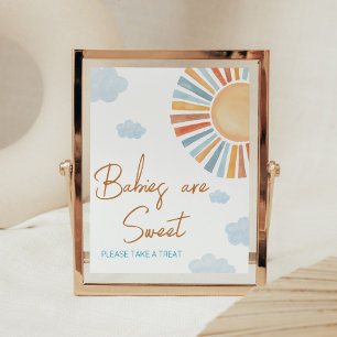 Hier kommt die Sonnendusche Babys sind süß Poster