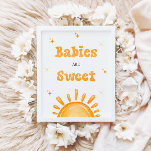 Hier kommt die Sonnendusche Babys sind süß Sockelschild