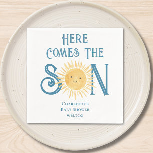 Hier kommt die Sonnenschein-Babydusche Serviette