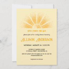 Hier kommt die Sun Baby Dusche Einladung