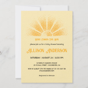 Hier kommt die Sun Baby Dusche Einladung