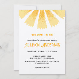 Hier kommt die Sun Baby Dusche Einladung