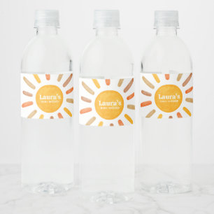 Hier kommt die Sun Baby Dusche Wasserflaschenetikett