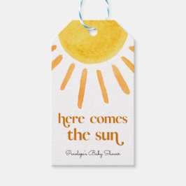 Hier kommt die Sun Boy Baby Dusche Geschenkanhänger