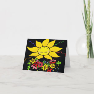 Hier kommt die Sun Ukrainian Folk Art Karte