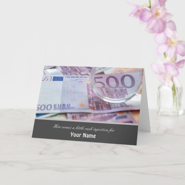 Hier kommt eine kleine Geldspritze für Sie Karte! Karte (Orchidee)