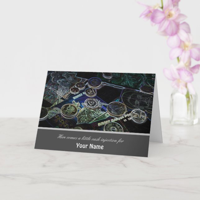 Hier kommt eine kleine Geldspritze für Sie Karte! Karte (Orchidee)