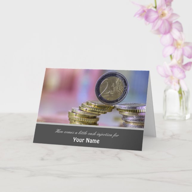 Hier kommt eine kleine Geldspritze für Sie Karte! Karte (Orchidee)