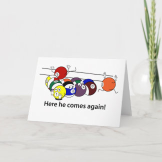 Hier kommt er Grußkarte Karte