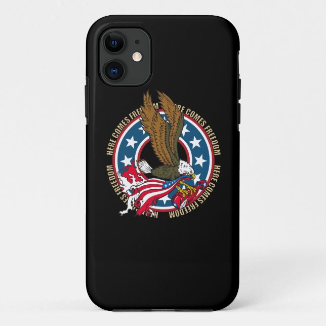 Hier kommt Freedom American Bald Eagle Case-Mate iPhone Hülle (Rückseite)