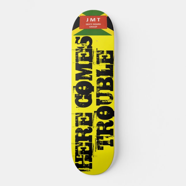HIER KOMMT SCHWIERIGES Skateboard (Vorderseite)