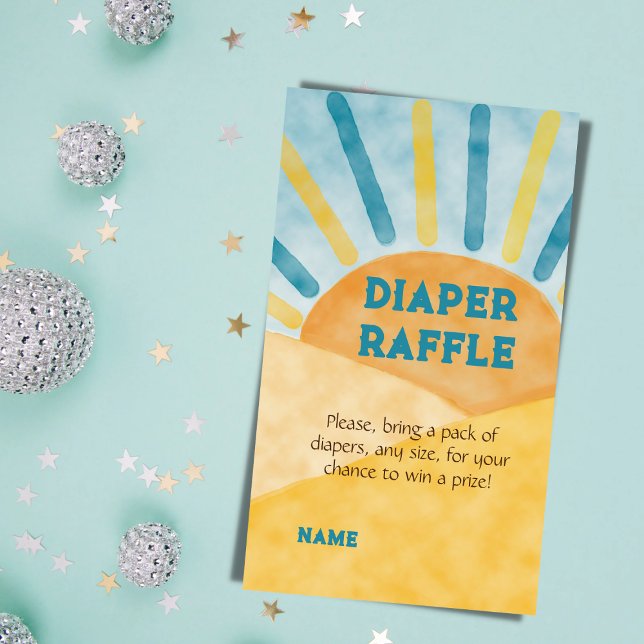 Hier kommt Son Blue Rays Sunshine Baby Shower Game Begleitkarte (Von Creator hochgeladen)