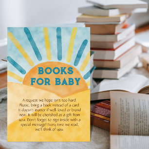 Hier kommt Son Rays Sunshine Book Baby Shower Game Begleitkarte