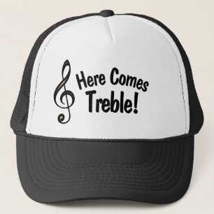 Hier kommt Treble! Funny Hat für Musiker Truckerkappe