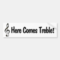 Hier kommt Treble! Funny music G Clef Pun