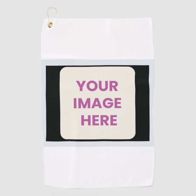 Hier können Sie das Logo per Drag & Drop entfernen Golfhandtuch (Vorderseite)