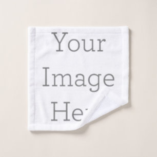 Hier können Sie Ihren Text oder Ihr Logo individue Waschlappen