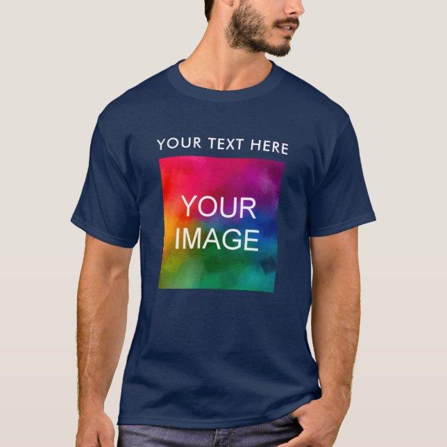 Hier können Sie Ihren Text über das Logo oder das  T-Shirt (Vorderseite)
