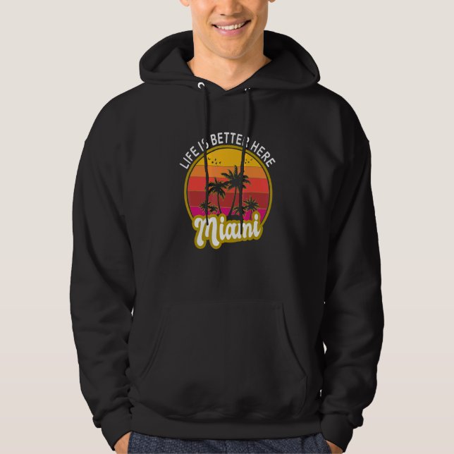 Hier Miami Florida Hoodie (Vorderseite)