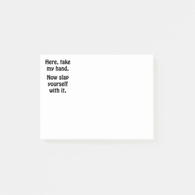 Hier, nimm meine Hand Post-it Klebezettel (Vorderseite)