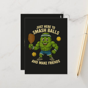 Hier nur um Bälle zu zerschmettern und Freunde zu Postkarte