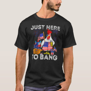 Hier nur um die USA-Flagge zu schlagen 4. Juli Hü T-Shirt