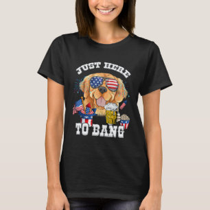 Hier nur um Golden Retriever Hund am 4. Juli zu bu T-Shirt